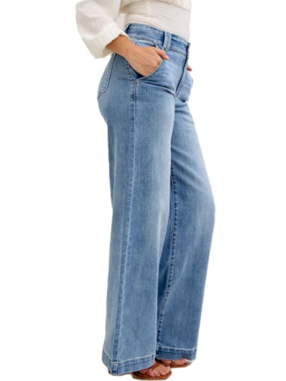Judy Blue High Waisted Trouser Wide Leg - Picture 2 of 4